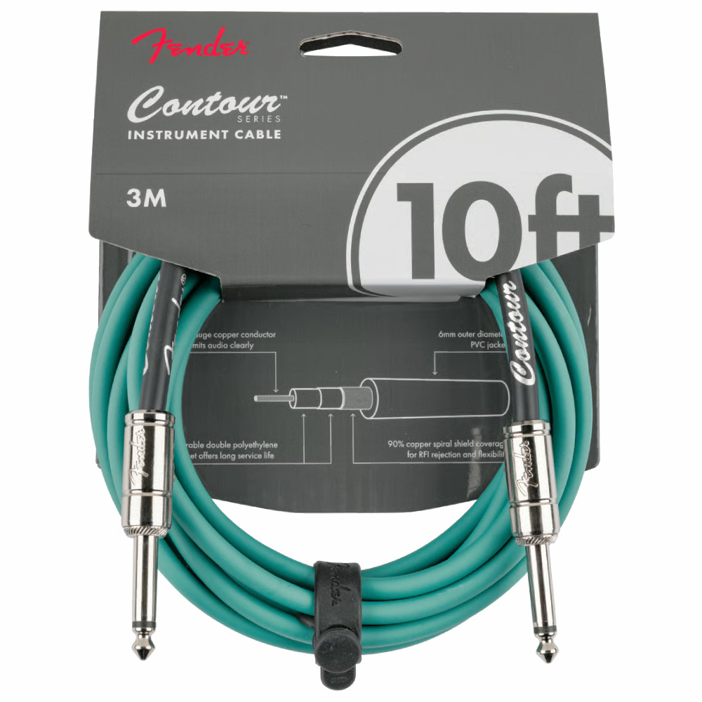 Fender Contour Serisi 5,5m Sherwood Green Enstrüman Kablosu
